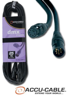 AC5PDMX25 - 25ft 5 Pin DMX Accu Cable