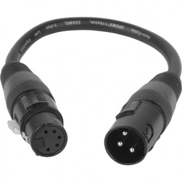 ADJ AC3PM5PFM - 3 Pin Male to 5 Pin Female XLR Cable Adapter